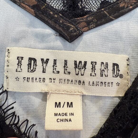 Idyllwind Cami Tank Women's M Floral Print Lace Trim Western Cowgirl Rustic Sexy - Picture 4 of 7